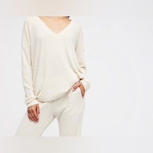 Free People Beach Post Surf Ribbed Knit Tunic Sweater